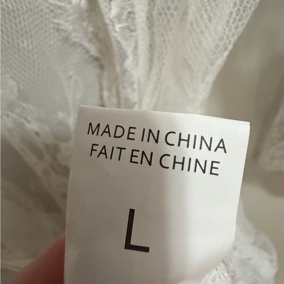 Bridal White Lace Robe Women’s Large - Picture 6 of 7